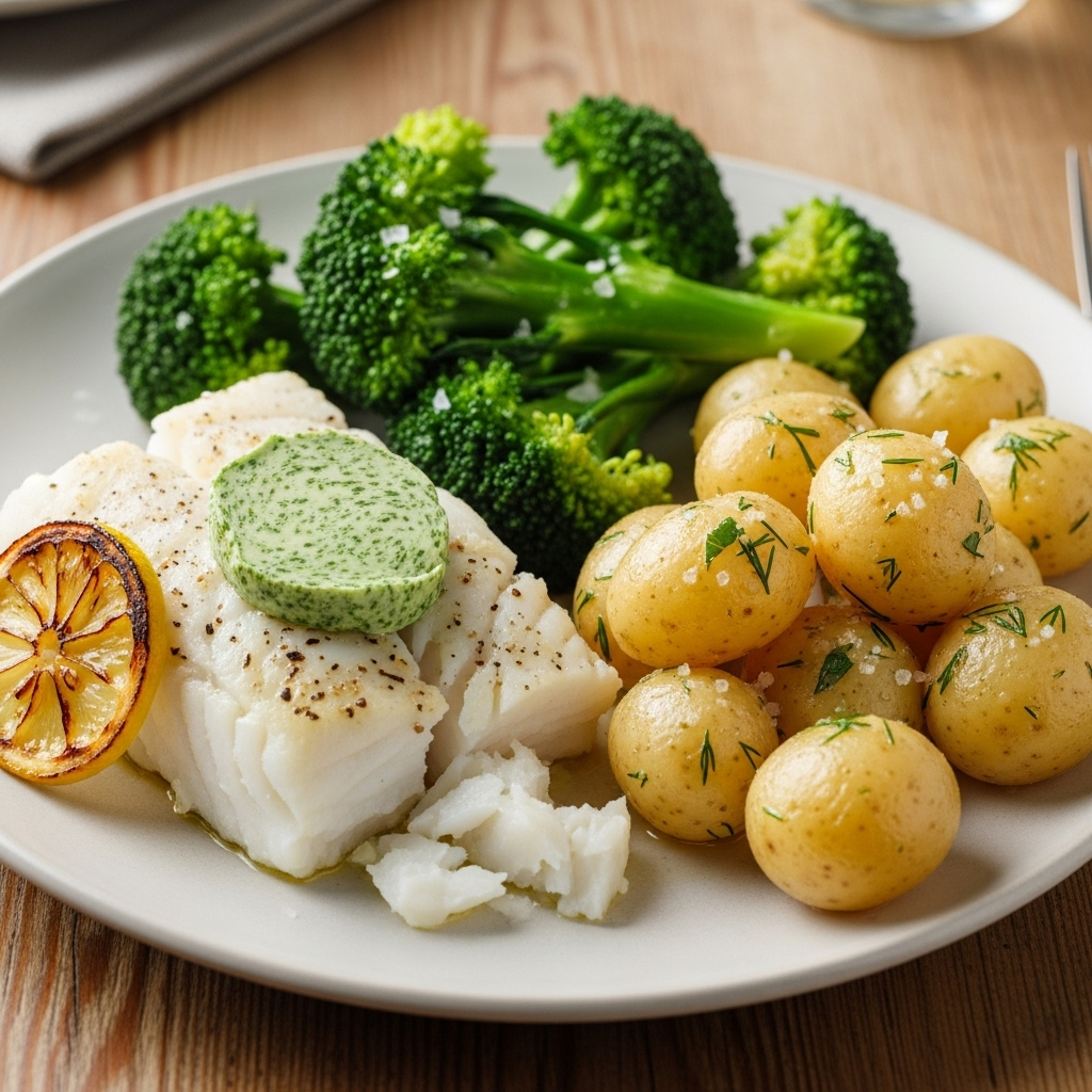 Pollo al Limone med ovnstegte kartofler