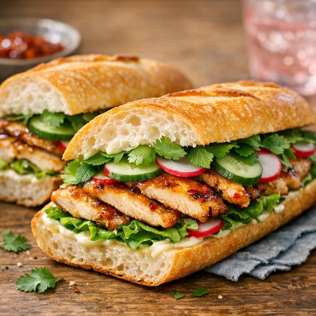 Asiatisk Kyllingsandwich