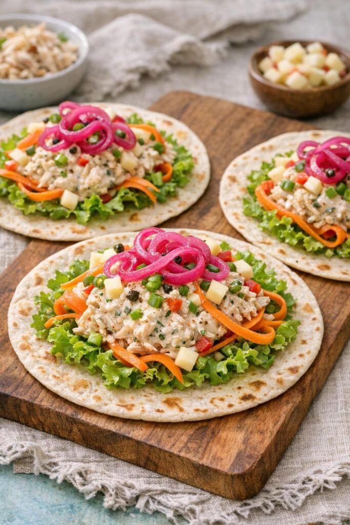 Bløde tacos med pulled kylling