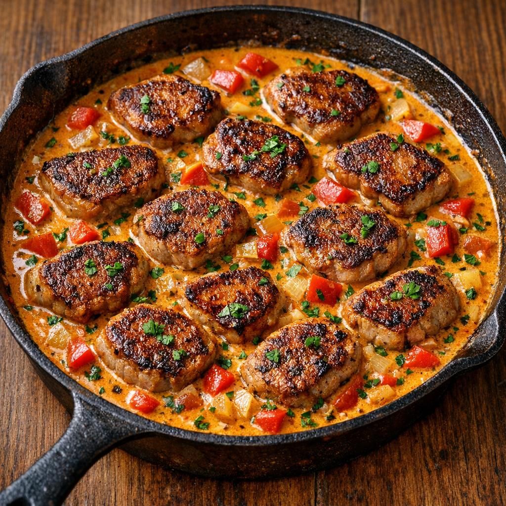 Den nemme og hurtige mørbradbøffer med paprikasovs