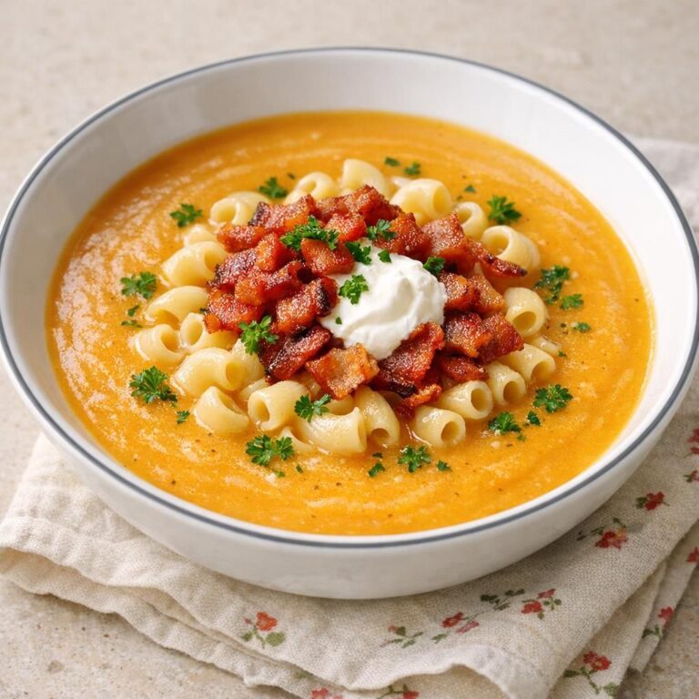 { "alt_text": "Fyldig grøntsagssuppe med suppehorn, sprød bacon, creme fraiche og persille i dyb hvid skål.", "file_name": "fyldig-grontsagssuppe-med-bacon-og-suppehorn-4729" }