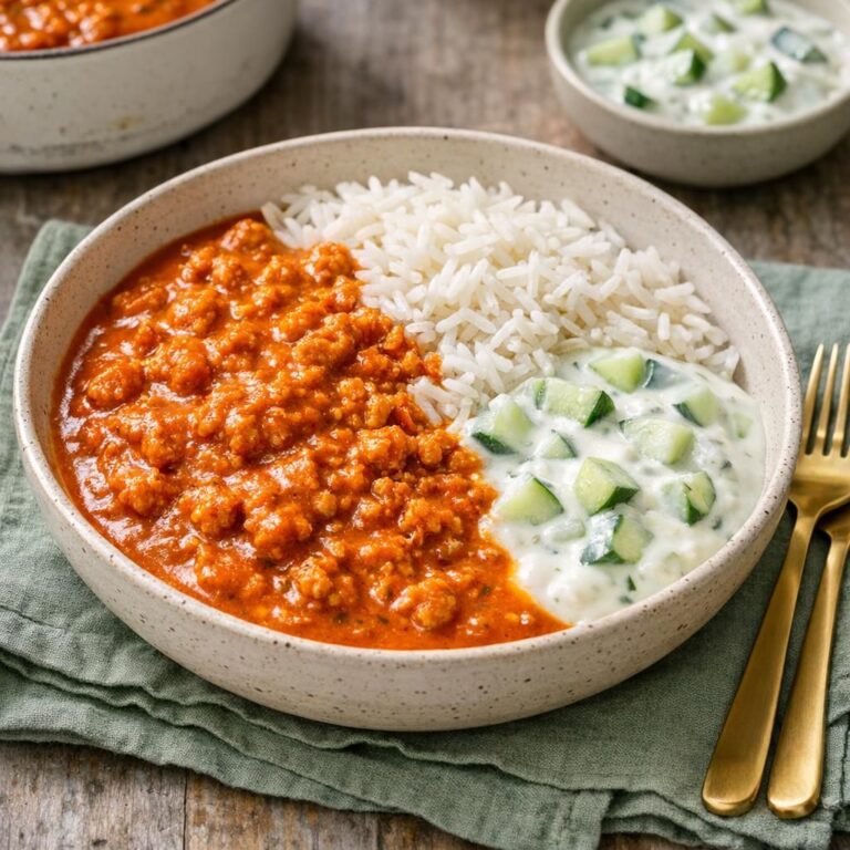 Hurtig butter chicken med hakket kylling