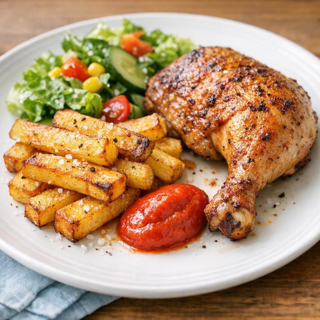 Kyllingelår med ovnfritter