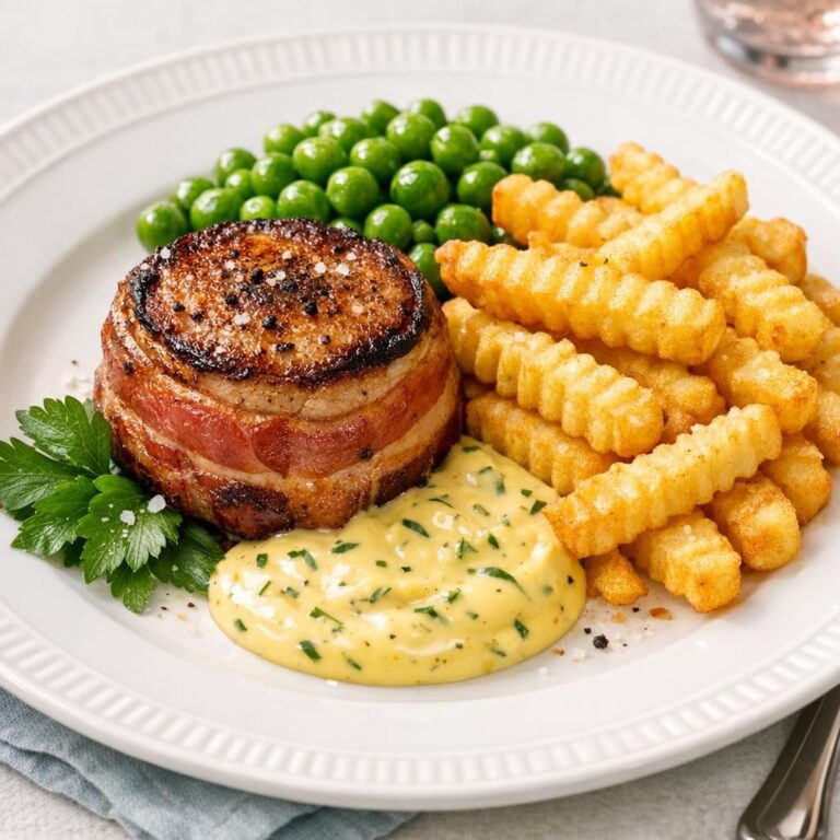 Mørbradbøffer med bacon og færdiglavet bearnaise