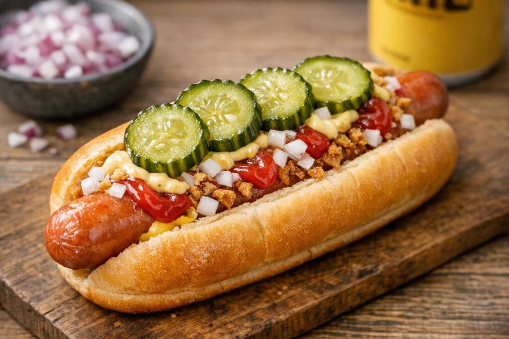 Normal ristet hotdog