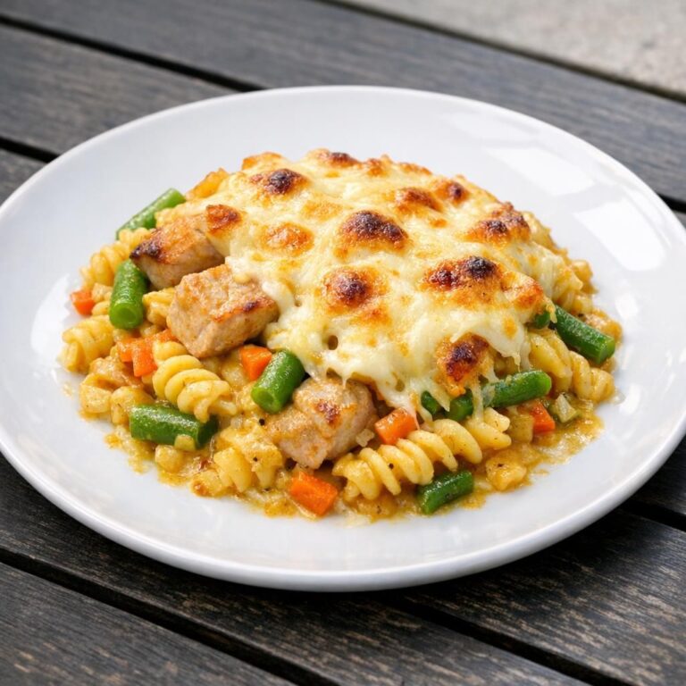 { "alt_text": "Pasta i orange-gul kokossauce med koteletstykker og grønne bønner, bagt i hvidt fad med gylden, let brunet mozzarella", "file_name": "pastafad-med-kotelet-kokos-og-gronne-bonner-4732" }