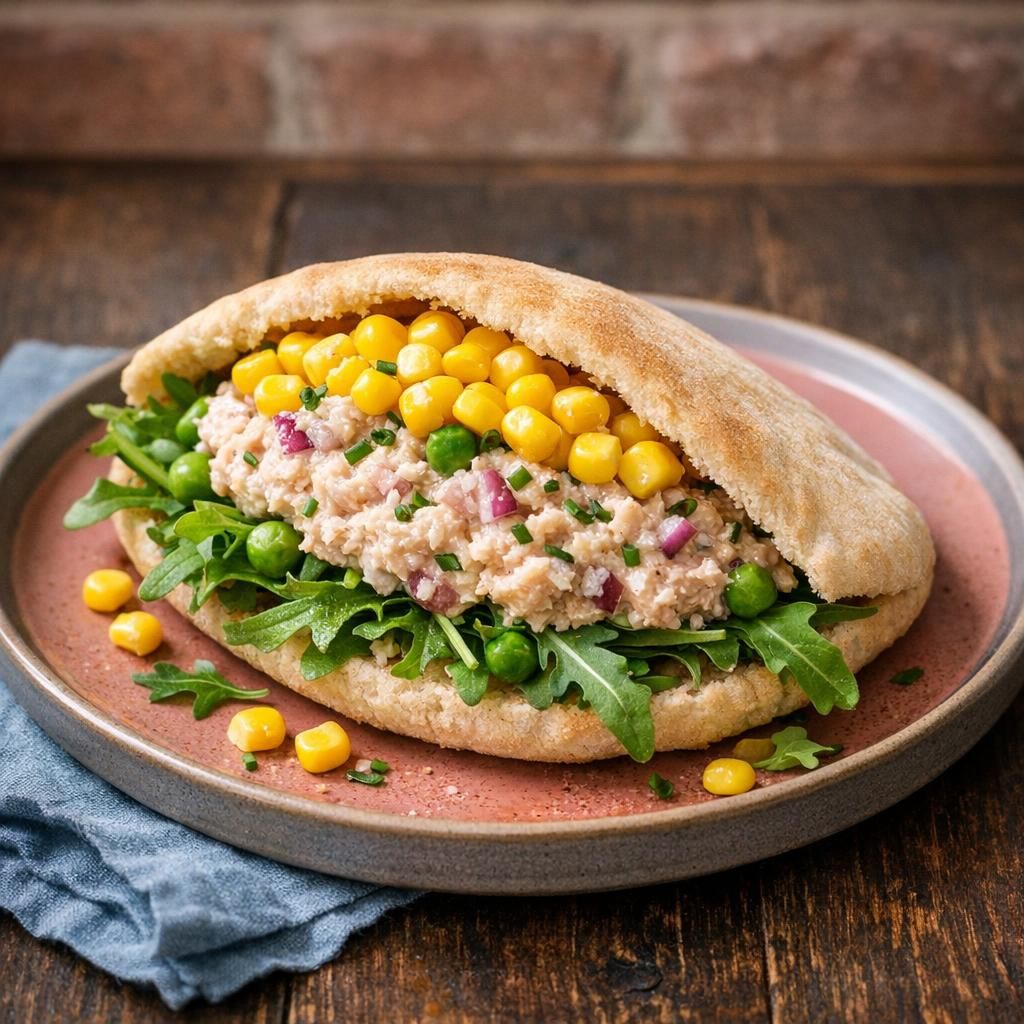 Pitabrød med cremet tunsalat