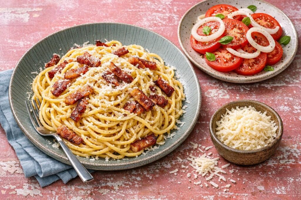 Spaghetti Carbonara den italienske version