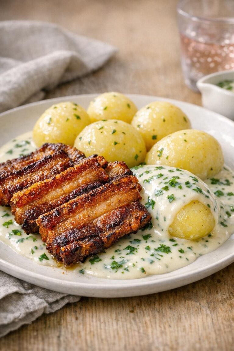 Stegt flæsk med persillesauce