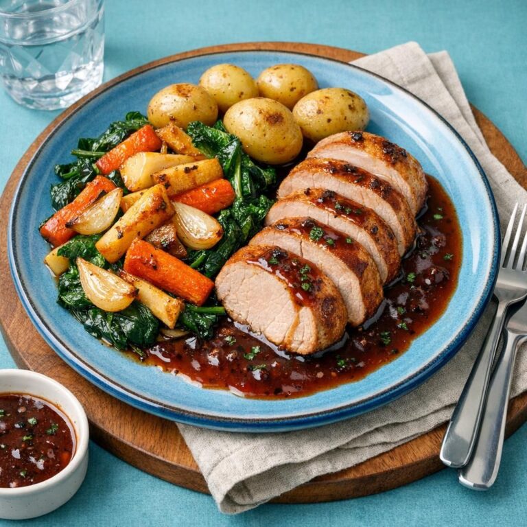 { "alt_text": "Svinemørbrad i skiver med honningbagte rodfrugter, spinat, små kartofler og blank rødvinssauce på hvid tallerken", "file_name": "svinemoerbrad-i-ovn-med-honningbagte-rodfrugter-og-roedvinssauce-4283" }