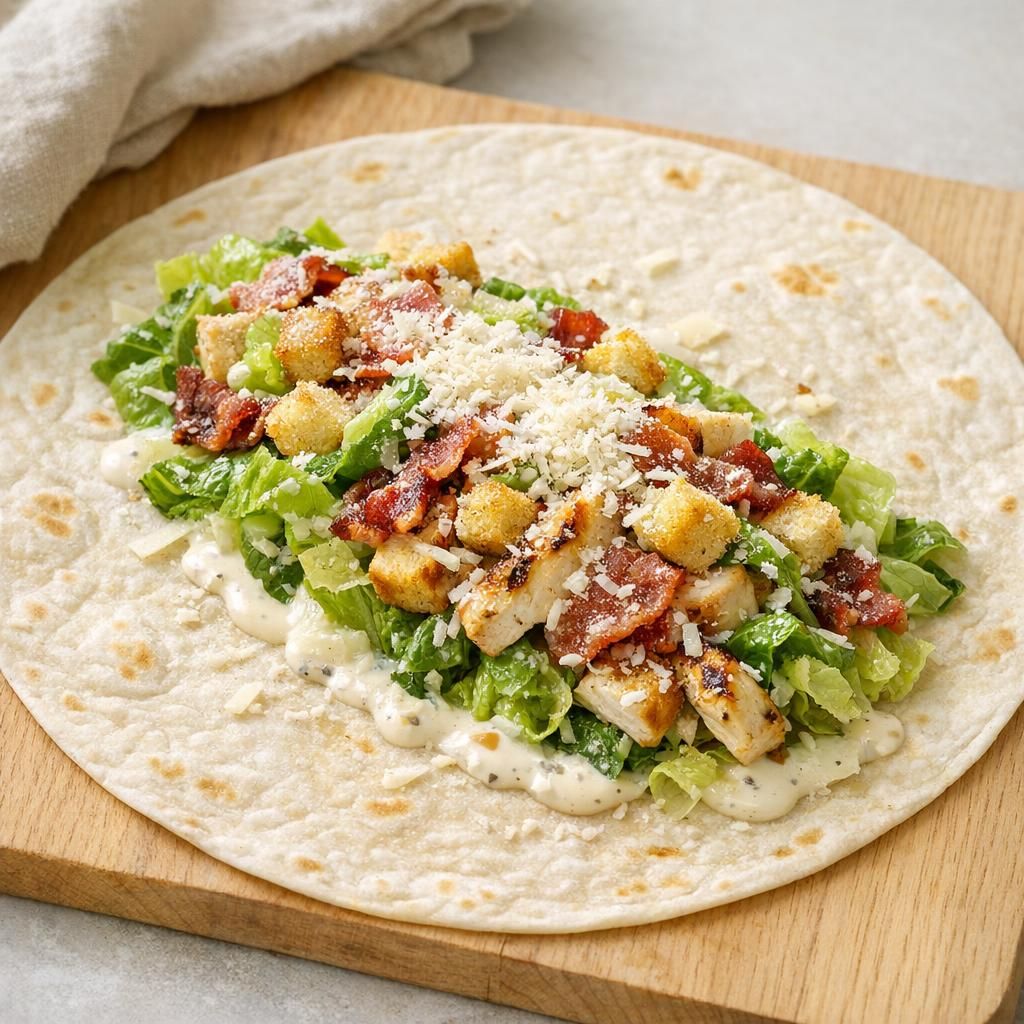 Wraps med kylling og caesarsalat