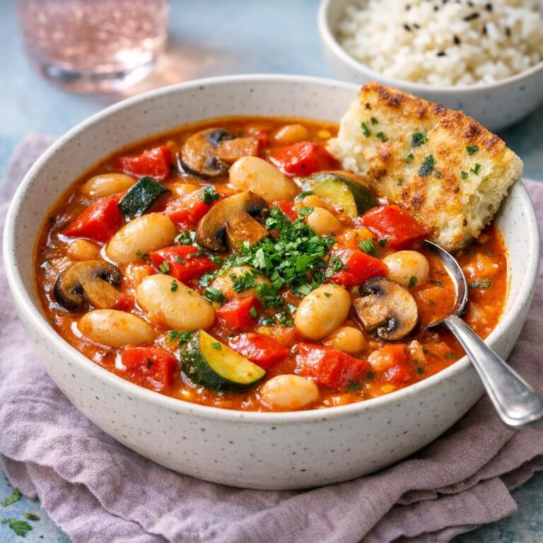 { "alt_text": "Grøntsagspaprikagryde med bønner i dyb hvid skål; orange-rød, let cremet sauce med rød peber, squash, svampe og butterbeans, drysset med persille", "file_name": "grontsagspaprikagryde-med-bonner-5732" }