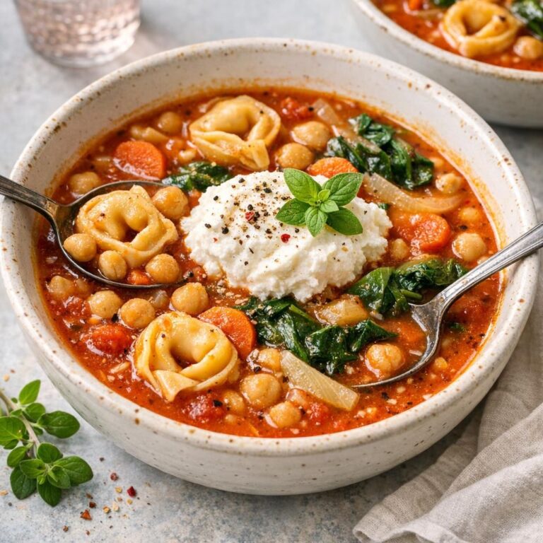 { "alt_text": "Tomatbaseret one pot tortellinisuppe med kikærter, spinat og ricotta, toppet med basilikum i mat keramisk skål", "file_name": "one-pot-tortellinisuppe-med-kikaerter-og-ricotta-4632" }