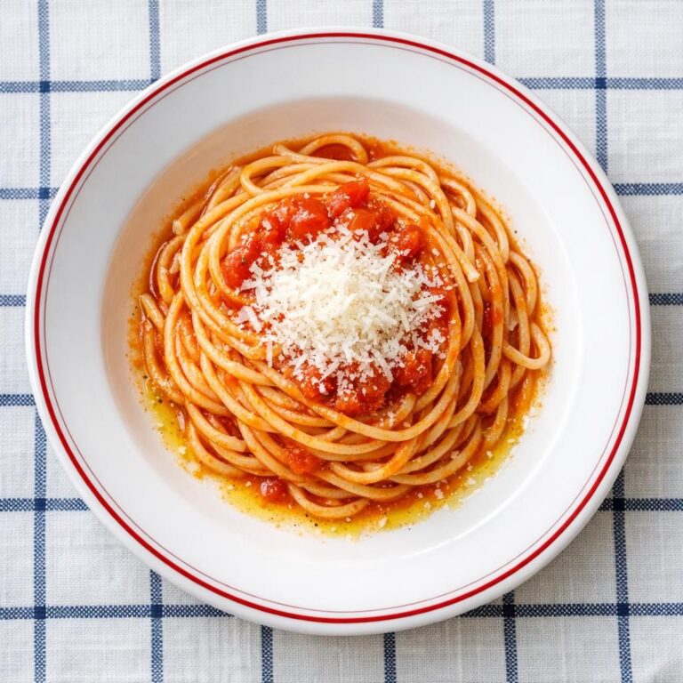 { "alt_text": "Spaghetti al pomodoro i hvid skål, toppet med frisk basilikum og fintrevet parmesan under blødt sidelys", "file_name": "pasta-al-pomodoro-med-basilikum-og-parmesan-3842" }