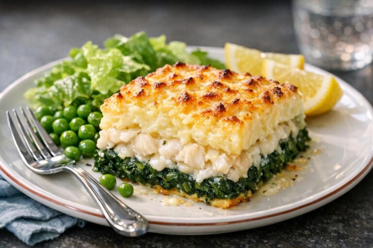 { "alt_text": "Britisk fiskelagkage med kartoffellåg og spinat i hvidt rektangulært ovnfast fad; gyldent, rillet kartoffellåg med sprøde, ostede pletter, set skråt oppefra", "file_name": "britisk-fiskelagkage-med-kartoffellag-og-spinat-7183" }