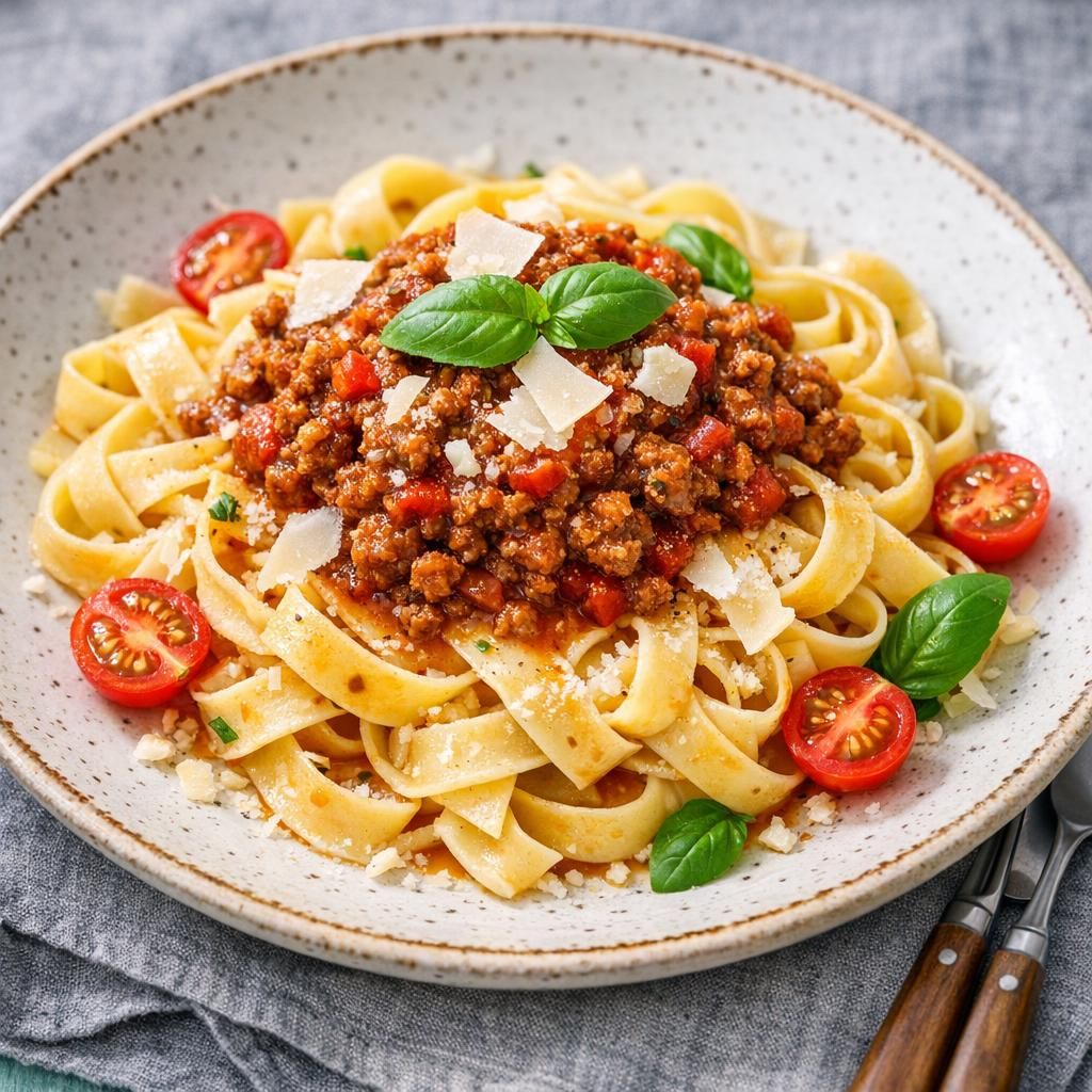 Fettuccine med klassisk kødsauce