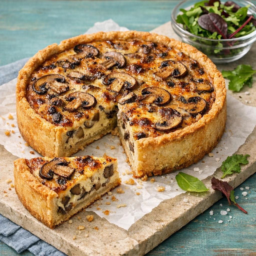 Osteagtig champignontærte