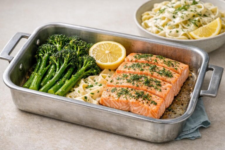 { "alt_text": "Ovnbagt laks med tagliatelle i dild-flødeostesauce, bimi broccoli og citron", "file_name": "ovnbagt-laks-med-pasta-i-dild-floedeostesauce-4279" }