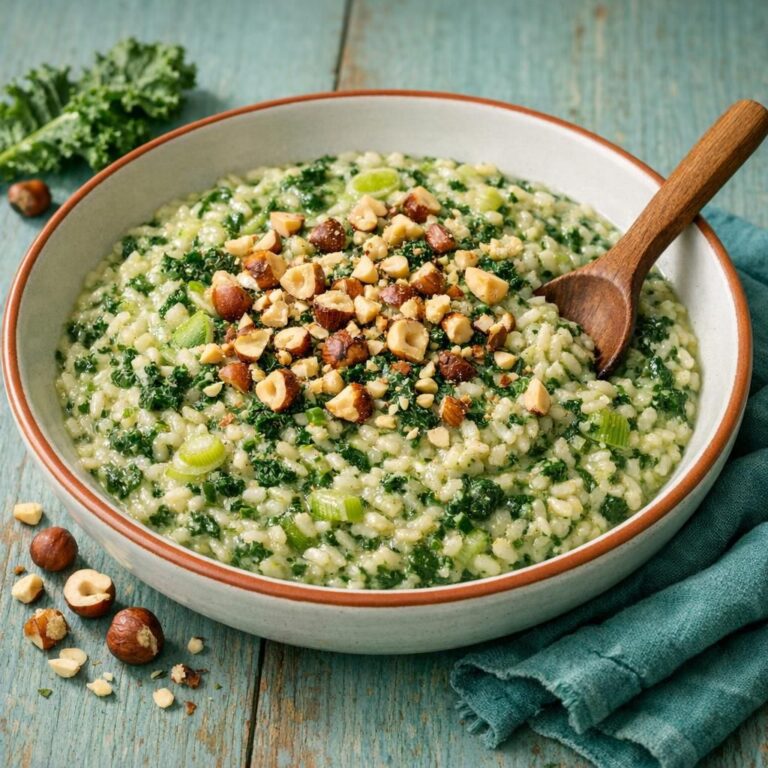 { "alt_text": "Cremet risotto med grønkål og porrer, toppet med ristede hasselnødder i lav hvid skål", "file_name": "risotto-med-gronkal-porrer-og-hasselnodder-4837" }