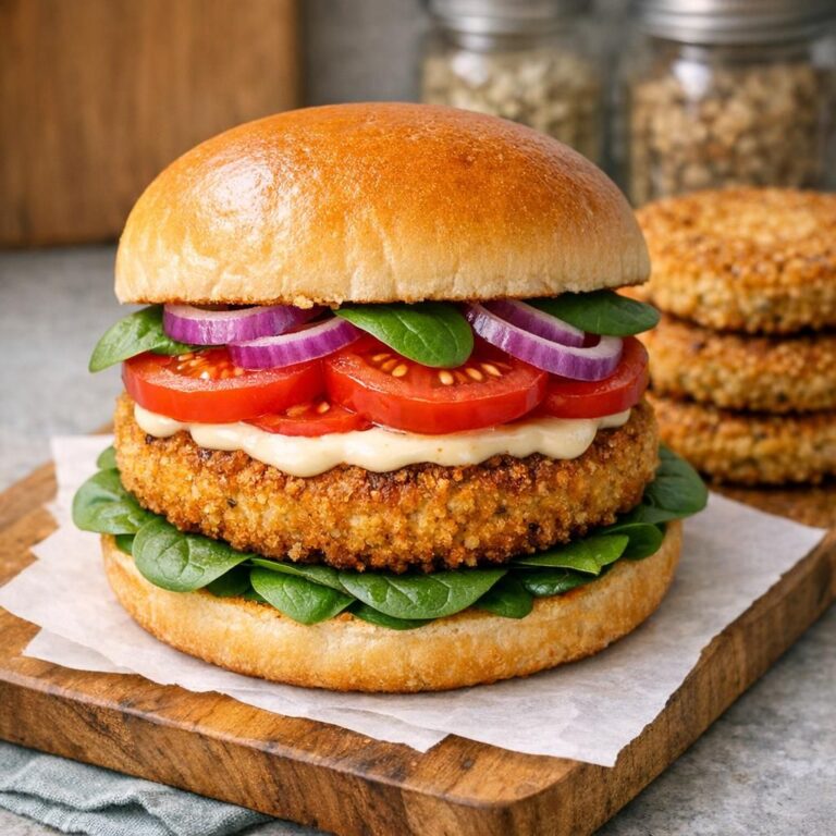 { "alt_text": "Nærbillede af vegansk kikærteburger med sprød rasp i sesambolle med salat, tomat, rødløg, smeltet vegansk ost, mayo og ketchup", "file_name": "vegansk-kikaerteburger-i-sproed-rasp-5743" }