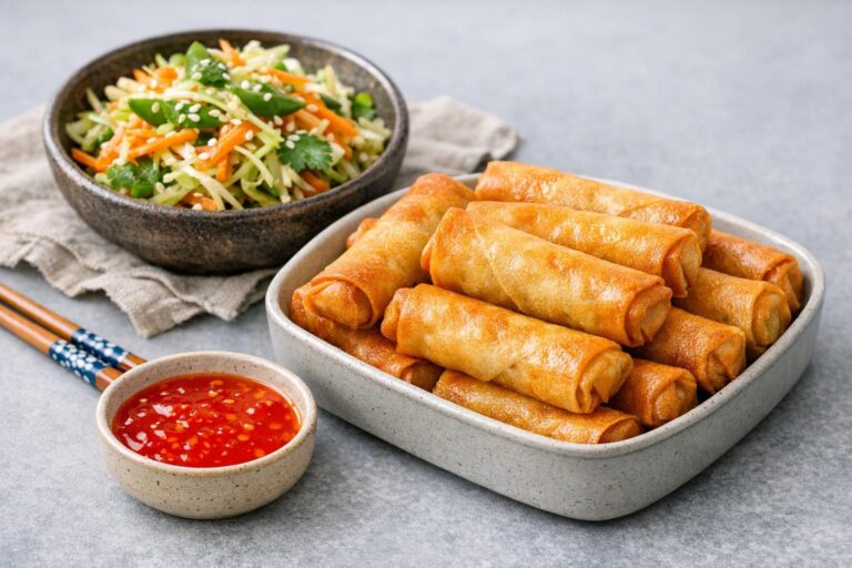 { "alt_text": "Vegetariske forårsruller med glasnudler og sprød asiatisk råkost samt sød chilisauce på hvid tallerken", "file_name": "vegetariske-forarsruller-med-sprod-asiatisk-rakost-7284" }