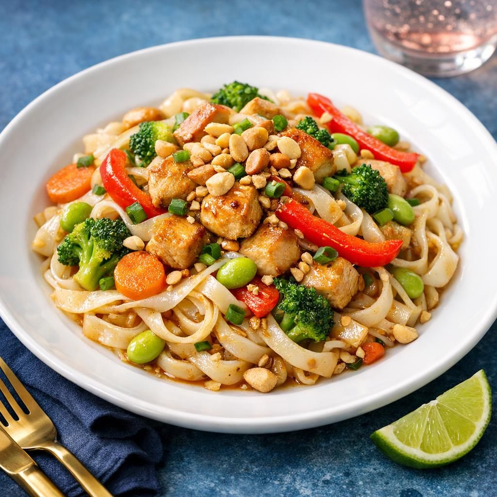 Wok med kylling, risnudler og grønt – low FODMAP